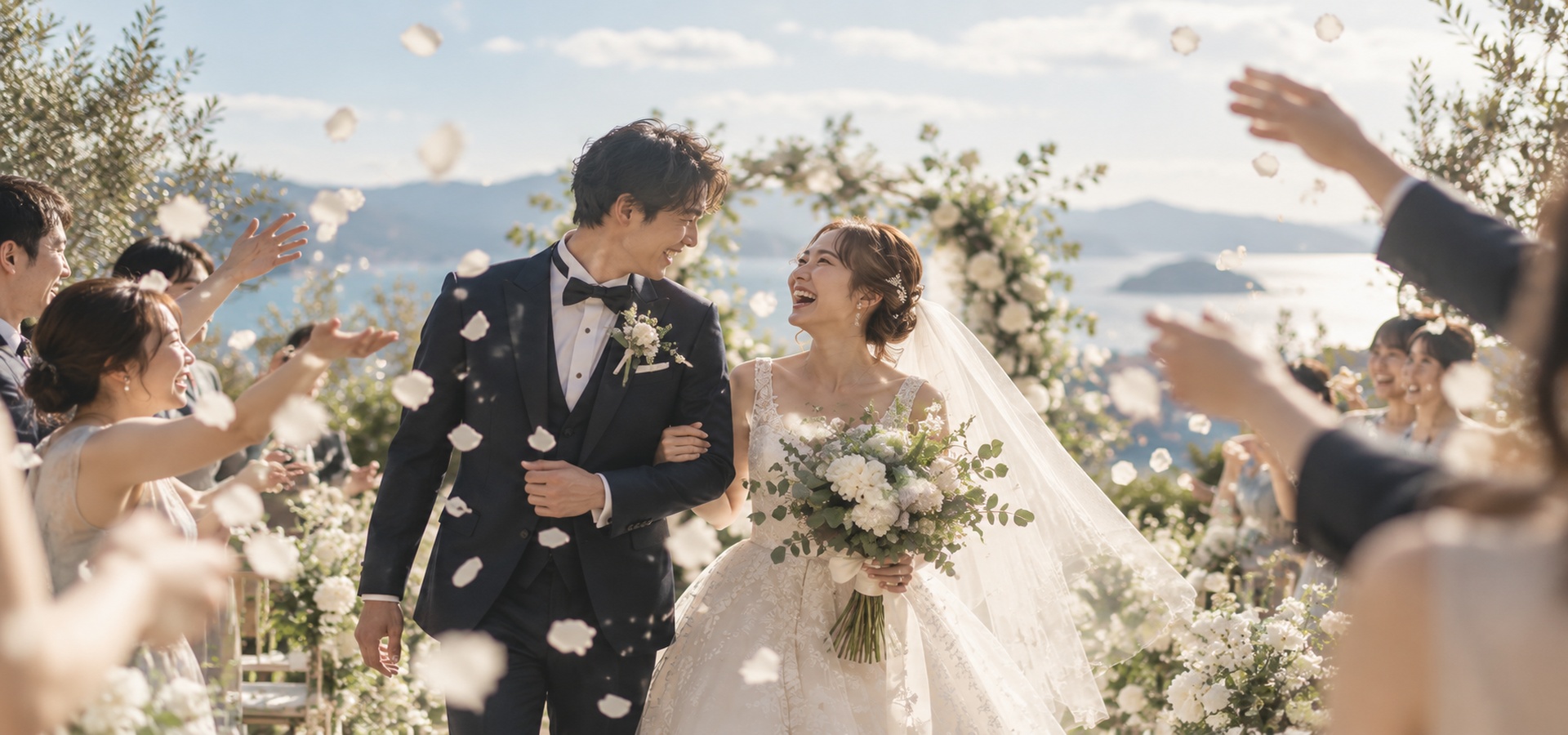 結婚式当日の新郎新婦