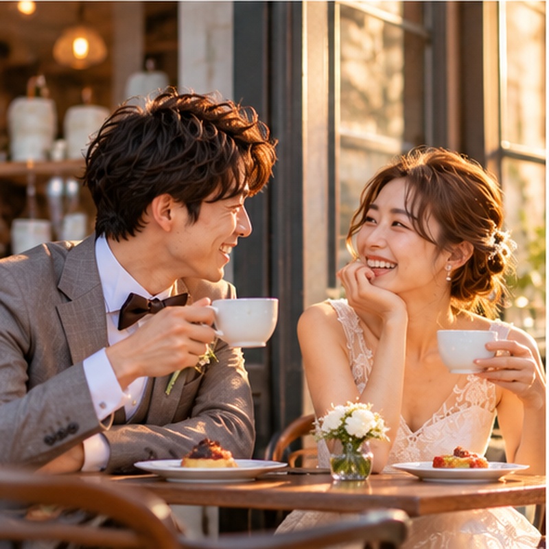 カフェで過ごすSOTAとMEI